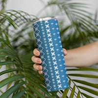 Blue Samoa Malu Tattoo Inspired Skinny Tumbler LT05 - Polynesian Pride