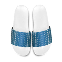 Blue Samoa Malu Tattoo Inspired Slide Sandals - Polynesian Pride