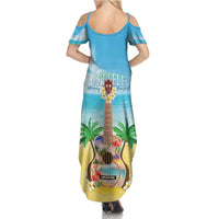 Hawaiian Ukulele Family Matching Summer Maxi Dress and Hawaiian Shirt Sound Of Happiness LT05 - Polynesian Pride