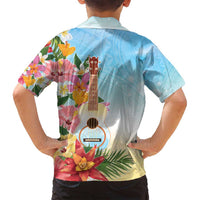 National Ukulele Day Family Matching Puletasi and Hawaiian Shirt Tropical Vibe