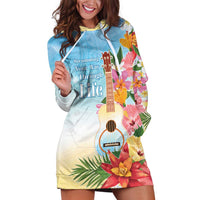 National Ukulele Day Hoodie Dress Tropical Vibe