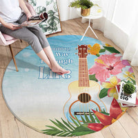 National Ukulele Day Round Carpet Tropical Vibe