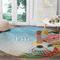 National Ukulele Day Round Carpet Tropical Vibe