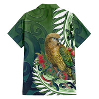 New Zealand Kea Bird Family Matching Off Shoulder Short Dress and Hawaiian Shirt With Maori Koru Fern LT05 - Polynesian Pride