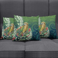 New Zealand Kea Bird Pillow Cover With Maori Koru Fern LT05 - Polynesian Pride