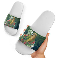 New Zealand Kea Bird Slide Sandals With Maori Koru Fern LT05 - Polynesian Pride