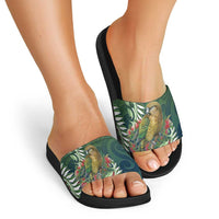 New Zealand Kea Bird Slide Sandals With Maori Koru Fern LT05 - Polynesian Pride