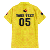 Papua New Guinea Rugby Custom Family Matching Off Shoulder Short Dress and Hawaiian Shirt Kumuls Heritage
