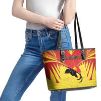 Papua New Guinea Rugby Leather Tote Bag Kumuls Heritage
