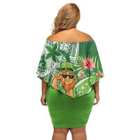 Aloha Hawaii St Patrick's Day Family Matching Off Shoulder Short Dress and Hawaiian Shirt Polynesian Style LT05 - Polynesian Pride