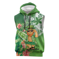 Aloha Hawaii St Patrick's Day Sleeveless Hoodie Polynesian Style LT05 Green - Polynesian Pride
