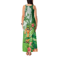 Aloha Hawaii St Patrick's Day Tank Maxi Dress Polynesian Style