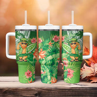 Aloha Hawaii St Patrick's Day Tumbler With Handle Polynesian Style LT05 - Polynesian Pride