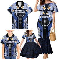 French Polynesia Tuamotu Archipelago Family Matching Mermaid Dress and Hawaiian Shirt Polynesian Pattern Unique Style LT05 - Polynesian Pride