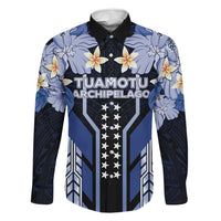 French Polynesia Tuamotu Archipelago Family Matching Mermaid Dress and Hawaiian Shirt Polynesian Pattern Unique Style LT05 Dad's Shirt - Long Sleeve Navy - Polynesian Pride