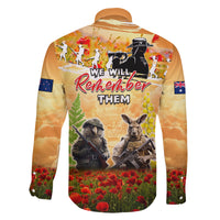 Australia And New Zealand ANZAC Day Family Matching Long Sleeve Bodycon Dress and Hawaiian Shirt Kangaroo And Kiwi Bird Soldiers Lest We Forget LT05 - Polynesian Pride