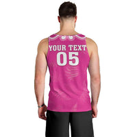 New Zealand Fern Women Rugby Custom Men Tank Top Pink Maori Pattern