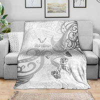 Brain Cancer Awareness Blanket Ribbon Polynesian Pattern