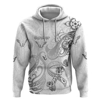 Personalised Brain Cancer Awareness Hoodie Ribbon Polynesian Pattern