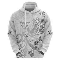 Personalised Brain Cancer Awareness Hoodie Ribbon Polynesian Pattern