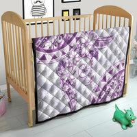 Polynesian Pattern With Plumeria Flowers Quilt Purple LT05 - Polynesian Pride