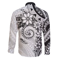 Polynesian Pattern With Plumeria Flowers Family Matching Summer Maxi Dress and Hawaiian Shirt White LT05 - Polynesian Pride
