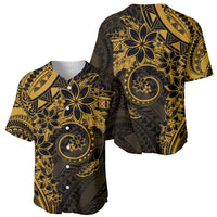 Polynesian Sunset Plumeria Baseball Jersey Gold Polynesian Tattoo LT05 - Polynesian Pride