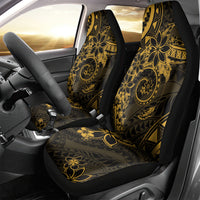 Polynesian Sunset Plumeria Car Seat Cover Gold Polynesian Tattoo