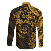 Polynesian Sunset Plumeria Family Matching Puletasi and Hawaiian Shirt Gold Polynesian Tattoo LT05 - Polynesian Pride