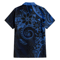 Polynesian Sunset Plumeria Family Matching Short Sleeve Bodycon Dress and Hawaiian Shirt Navy Polynesian Tattoo