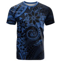 Polynesian Sunset Plumeria T Shirt Navy Polynesian Tattoo LT05 Navy - Polynesian Pride