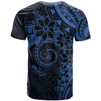 Polynesian Sunset Plumeria T Shirt Navy Polynesian Tattoo LT05 - Polynesian Pride