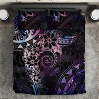 Polynesian Sunset Plumeria Bedding Set Galaxy Polynesian Tattoo