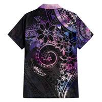 Polynesian Sunset Plumeria Family Matching Puletasi and Hawaiian Shirt Galaxy Polynesian Tattoo LT05 - Polynesian Pride