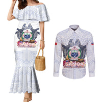 Samoa Independence Day Couples Matching Mermaid Dress and Long Sleeve Button Shirt Samoa United For A New Beginning