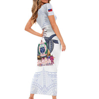 Samoa Independence Day Short Sleeve Bodycon Dress Samoa United For A New Beginning LT05 - Polynesian Pride