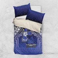Fiji Drua Bedding Set Fijian Tapa Pattern