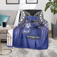 Fiji Drua Blanket Fijian Tapa Pattern LT05 - Polynesian Pride