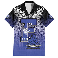 Custom Fiji Drua Family Matching Off The Shoulder Long Sleeve Dress and Hawaiian Shirt Fijian Tapa Pattern
