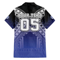 Custom Fiji Drua Family Matching Off The Shoulder Long Sleeve Dress and Hawaiian Shirt Fijian Tapa Pattern