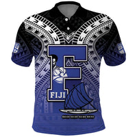 Custom Fiji Drua Polo Shirt Fijian Tapa Pattern