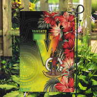 Aboriginal Dot Art Vanuatu Garden Flag Tropical Flowers