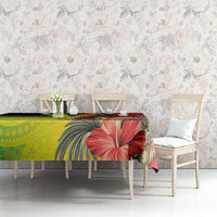 Aboriginal Dot Art Vanuatu Tablecloth Tropical Flowers