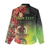 Aboriginal Dot Art Vanuatu Personalised Women Casual Shirt Tropical Flowers LT05 - Polynesian Pride