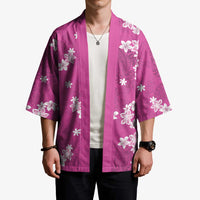 Hawaii Monstera Deliciosa Kimono Pink Plumeria Polynesian Pattern LT05 - Polynesian Pride