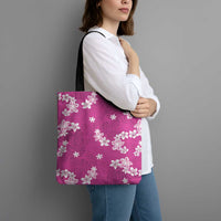 Hawaii Monstera Deliciosa Tote Bag Pink Plumeria Polynesian Pattern LT05 - Polynesian Pride