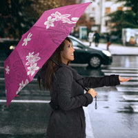 Hawaii Monstera Deliciosa Umbrella Pink Plumeria Polynesian Pattern LT05 - Polynesian Pride