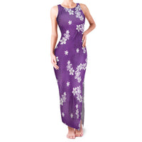 Hawaii Monstera Deliciosa Family Matching Tank Maxi Dress and Hawaiian Shirt Purple Plumeria Polynesian Pattern - Polynesian Pride