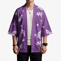 Hawaii Monstera Deliciosa Kimono Purple Plumeria Polynesian Pattern LT05 - Polynesian Pride