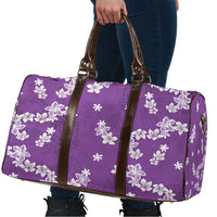 Hawaii Monstera Deliciosa Travel Bag Purple Plumeria Polynesian Pattern - Polynesian Pride